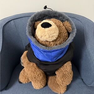 Cozy Fleece-Lined Dog Coat | Blue & Black |Warm Winter Jacket